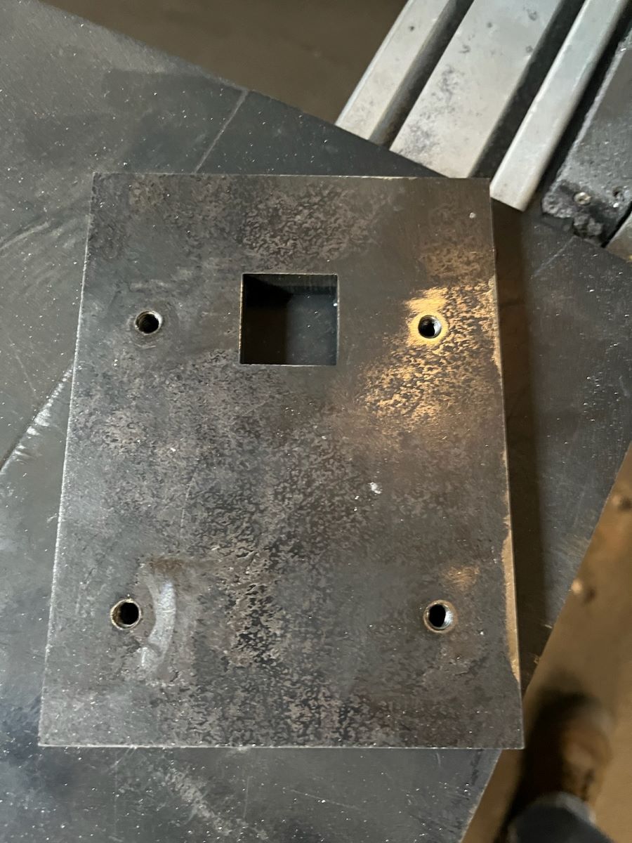 steel laser cut plate with threaded holes